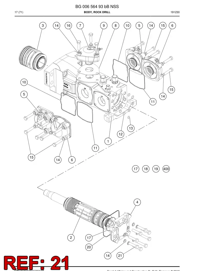 BG00579274a BG 005 792 74a Bolt, Hexagon - Sandvik Technical Drawing