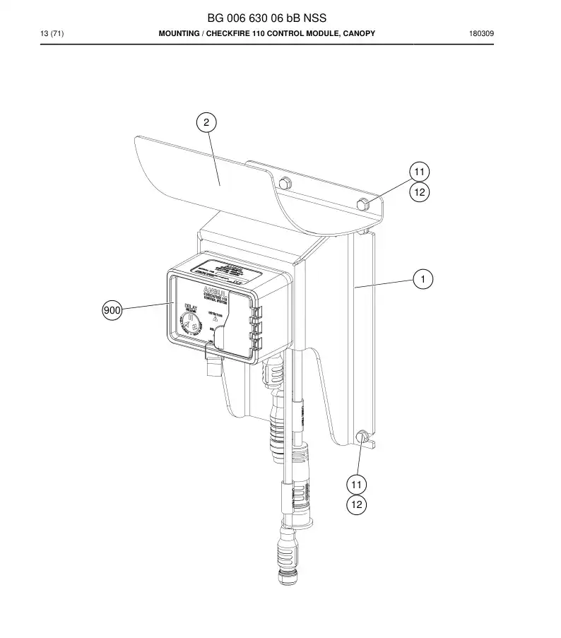 BG00579881a BG 005 798 81a Control Unit - Sandvik Technical Drawing