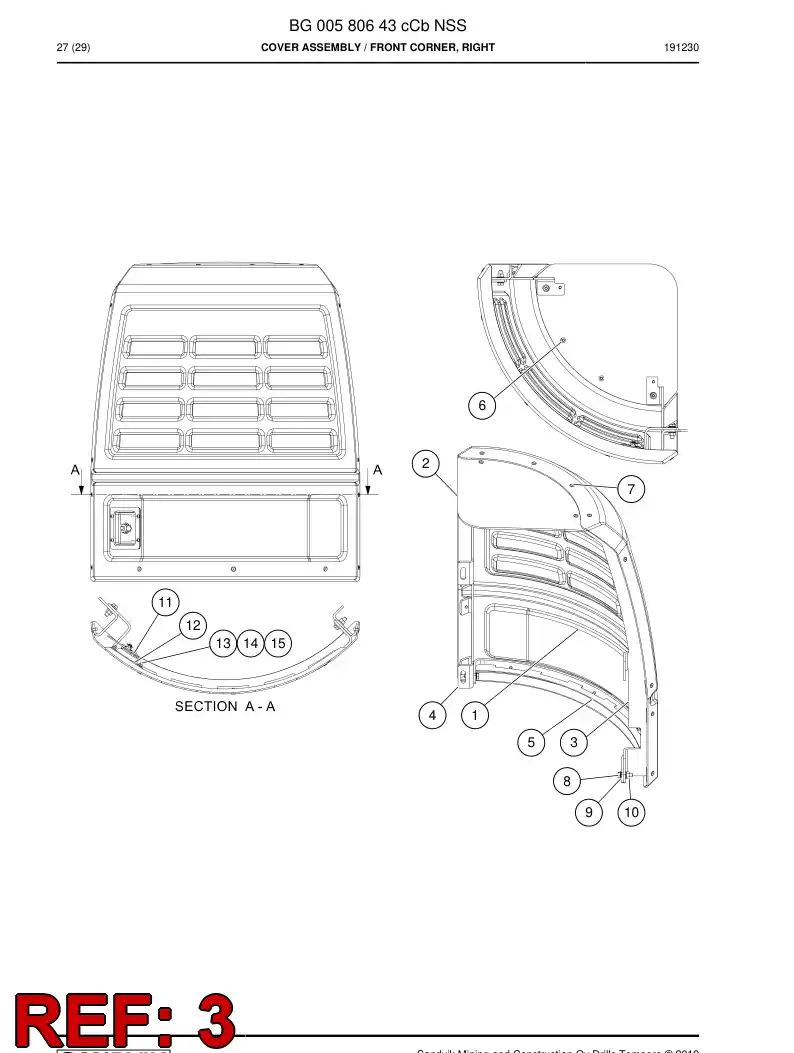 BG00580677b BG 005 806 77b Support - Sandvik Technical Drawing