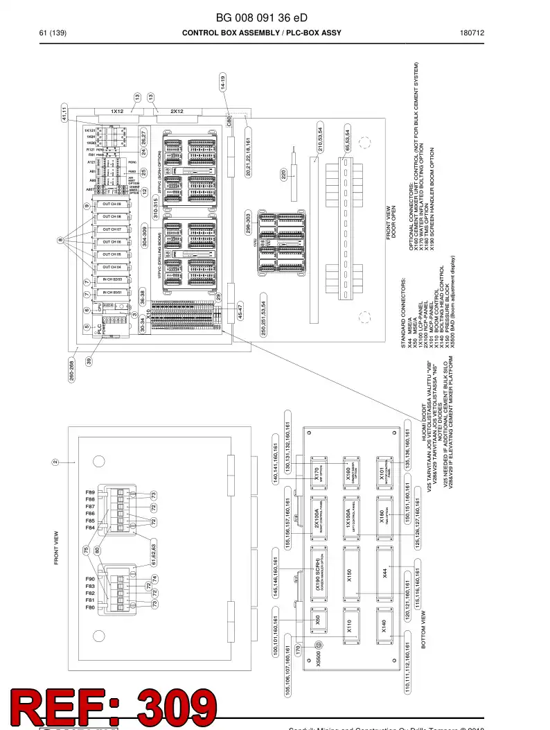BG00581497a BG 005 814 97a Programmed Electronic Assembly - Sandvik Technical Drawing