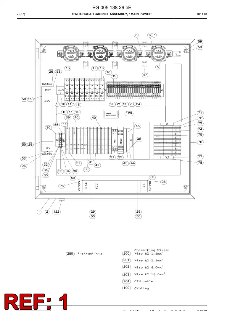 BG00581882b BG 005 818 82b Enclosure, Steel - Sandvik Technical Drawing