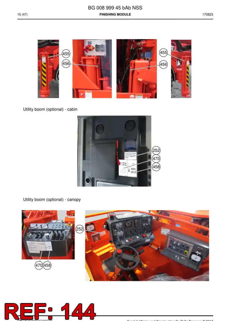 BG00582196a BG 005 821 96a Decal - Sandvik Technical Drawing