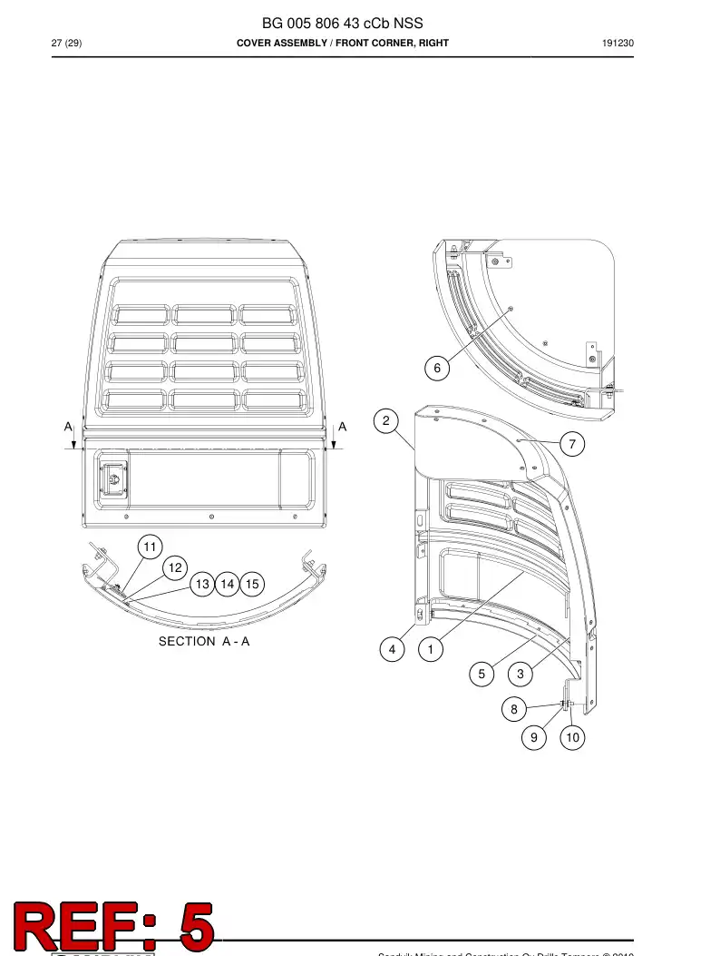 BG00582477a BG 005 824 77a Support - Sandvik Technical Drawing