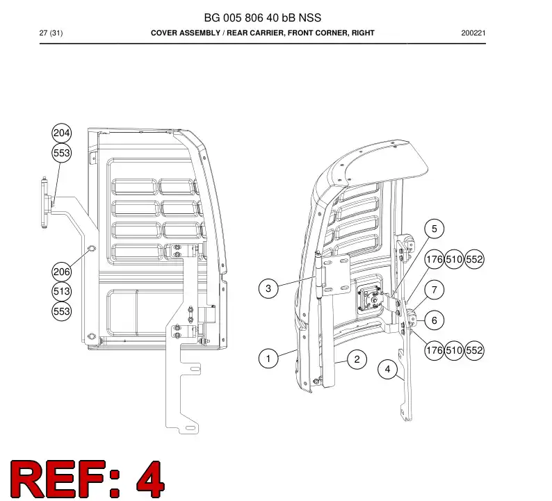 BG00582569a BG 005 825 69a Bracket - Sandvik Technical Drawing