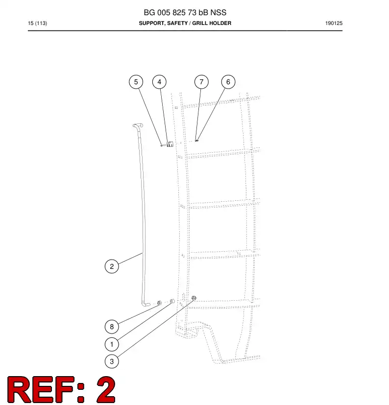 BG00582574a BG 005 825 74a Rod - Sandvik Technical Drawing