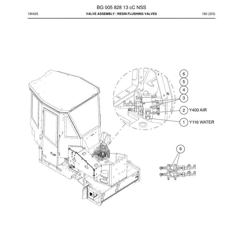 BG00582813c BG 005 828 13c Valve Assembly - Sandvik Technical Drawing