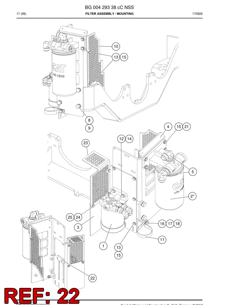 BG00583055a BG 005 830 55a Plate - Sandvik Technical Drawing