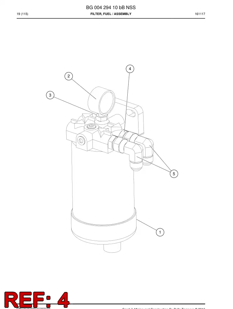 BG00583320a BG 005 833 20a Adapter, hydraulic - Sandvik Technical Drawing