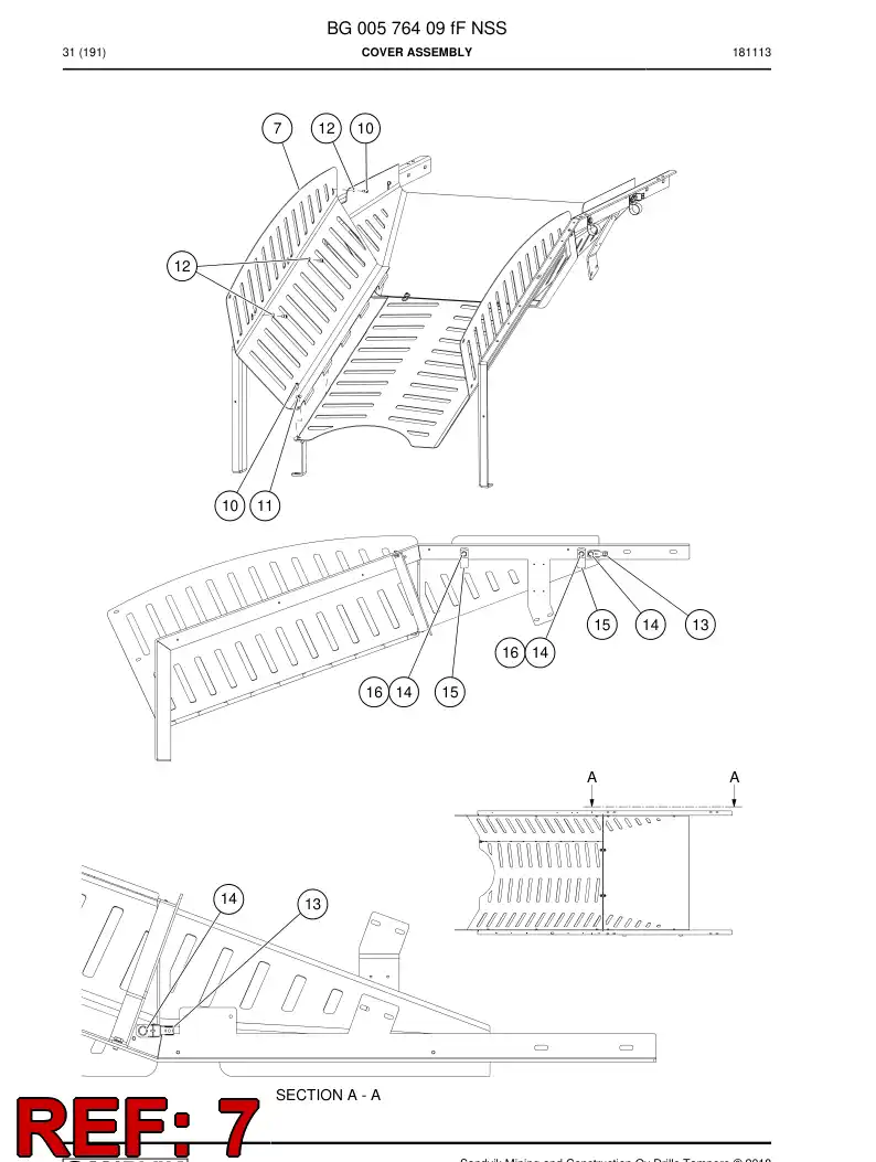 BG00583866c BG 005 838 66c Plate, Cover - Sandvik Technical Drawing