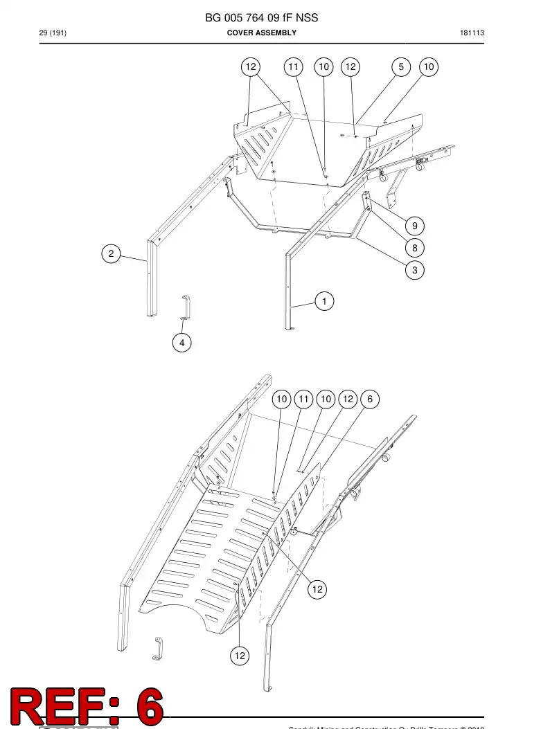 BG00583869c BG 005 838 69c Plate, Cover - Sandvik Technical Drawing