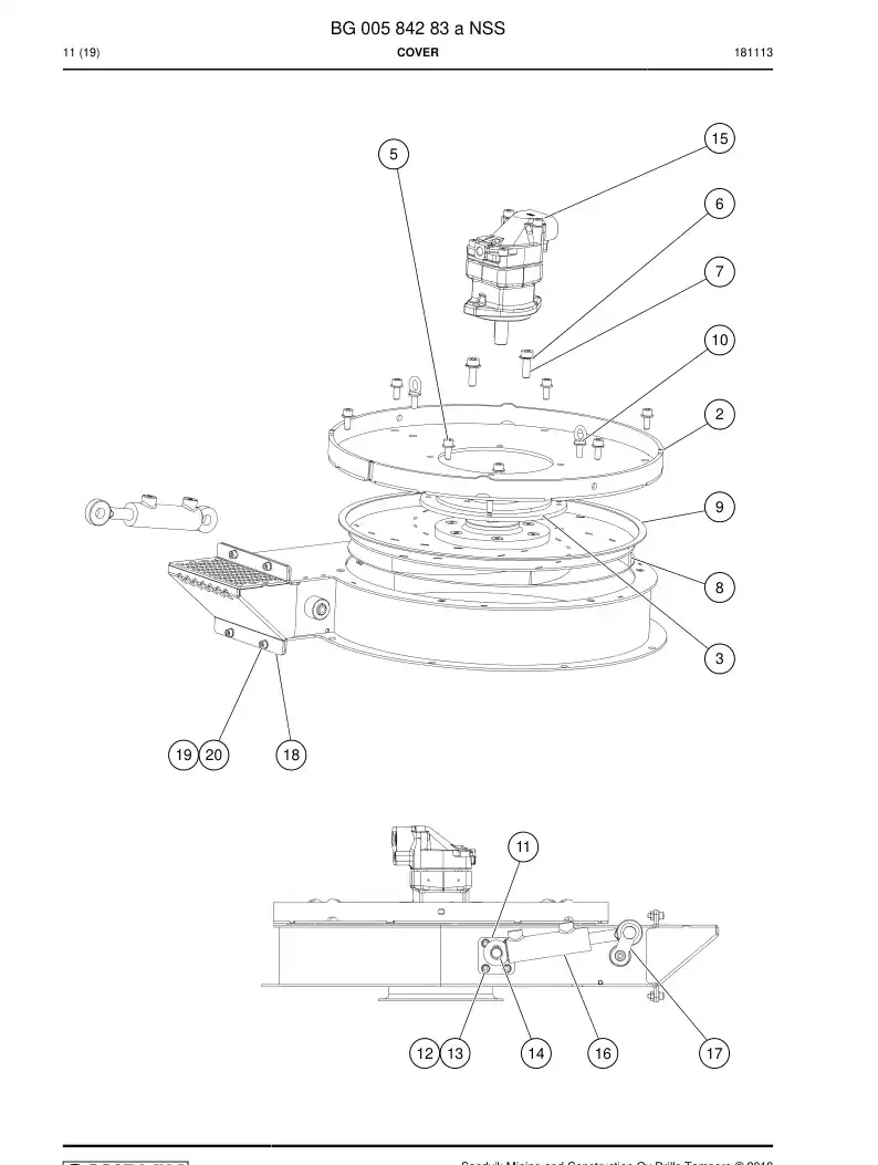 BG00584283a BG 005 842 83a Cover - Sandvik Technical Drawing