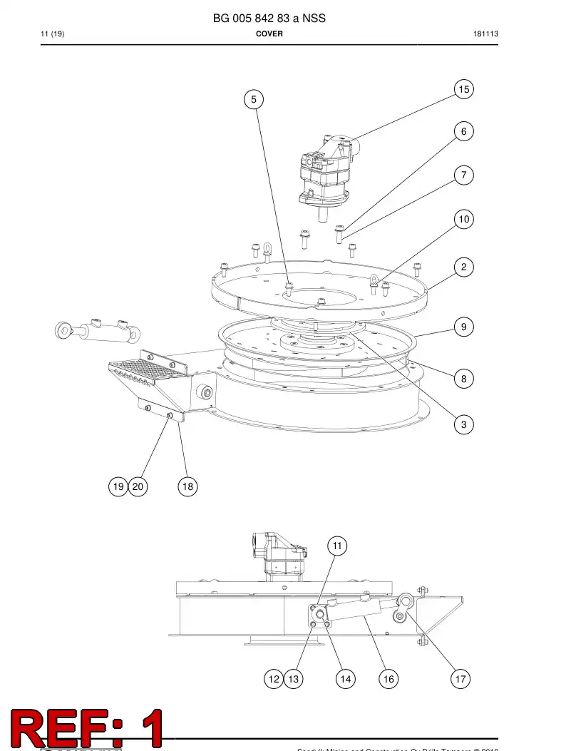 BG00584287a BG 005 842 87a Frame - Sandvik Technical Drawing