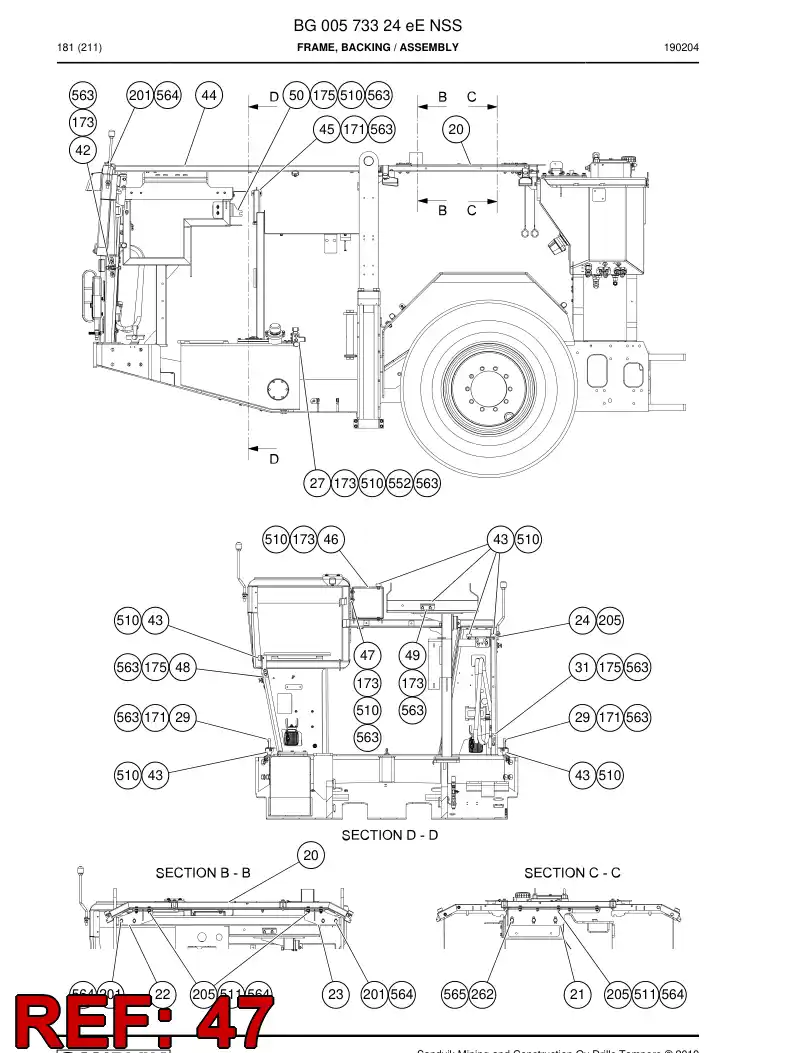 BG00585373b BG 005 853 73b Plate - Sandvik Technical Drawing