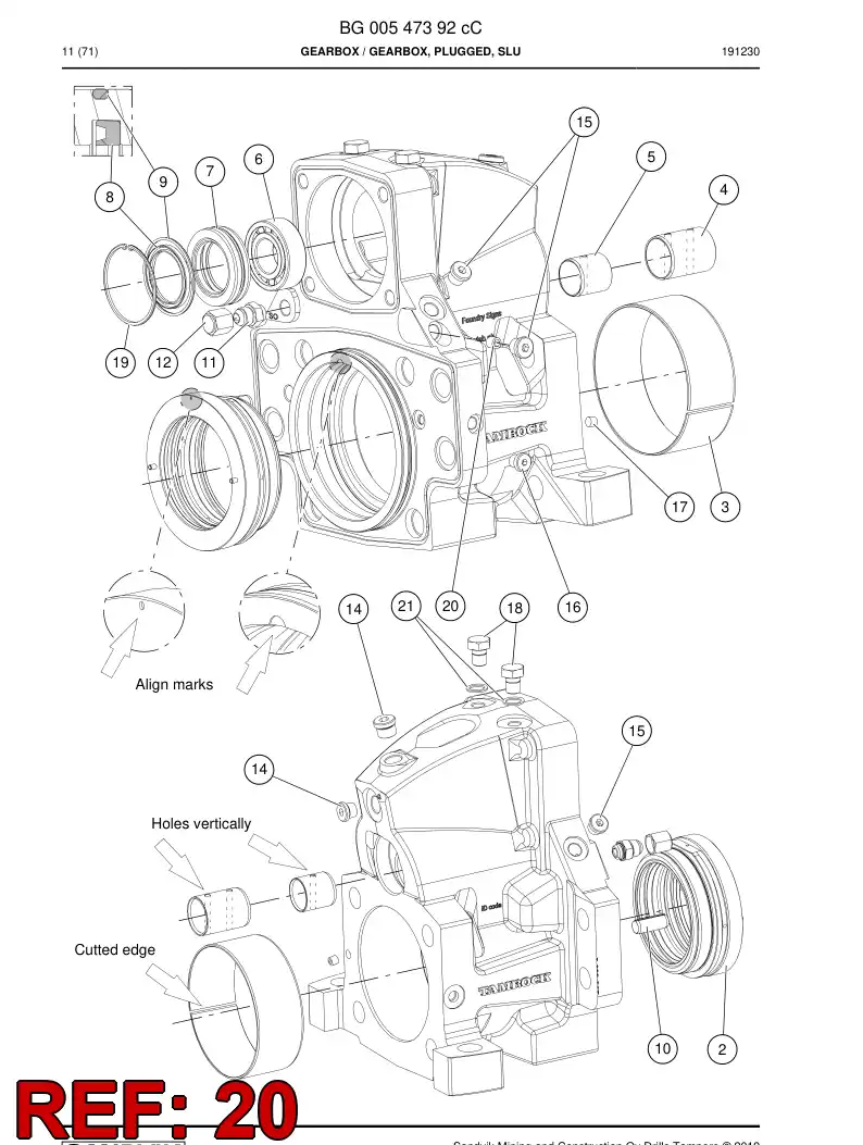 BG00585783a BG 005 857 83a Orifice, Threaded - Sandvik Technical Drawing