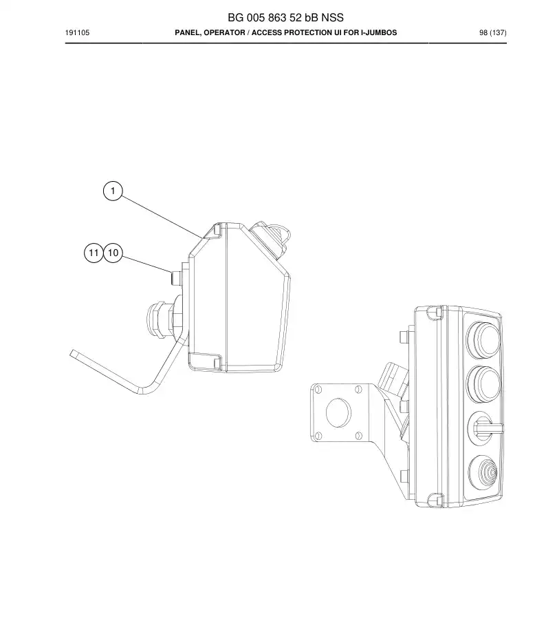 BG00586352b BG 005 863 52b PRING, OPERATOR - Sandvik Technical Drawing