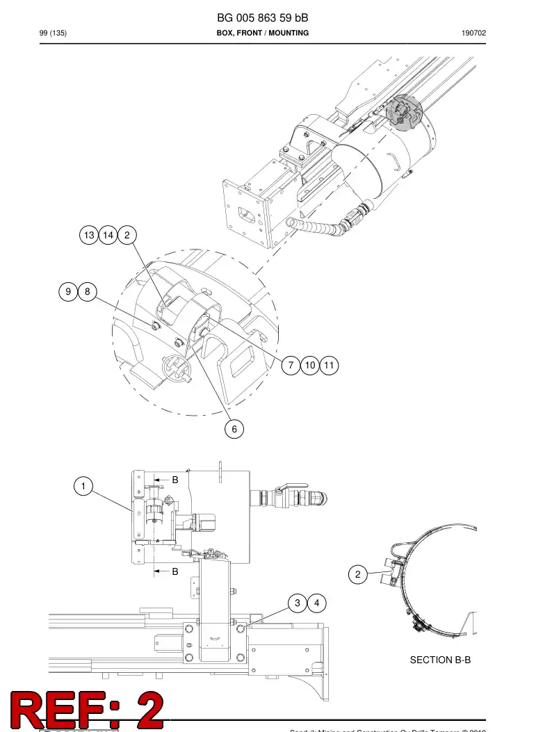 BG00586371a BG 005 863 71a Sensor - Sandvik Technical Drawing