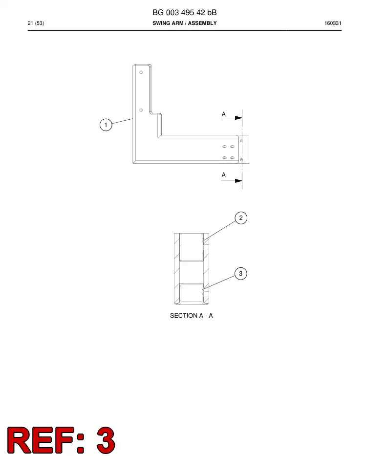BG00586513a BG 005 865 13a Bush, Plain, Lubricated - Sandvik Technical Drawing