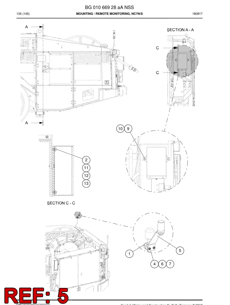 BG00588173a BG 005 881 73a Plate, Attachment - Sandvik Technical Drawing