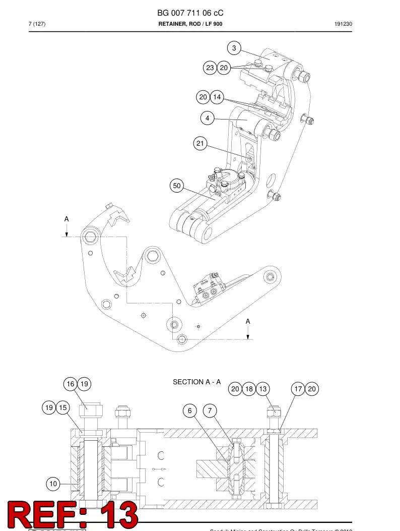 BG00591762a BG 005 917 62a Hex Screw - Sandvik Technical Drawing