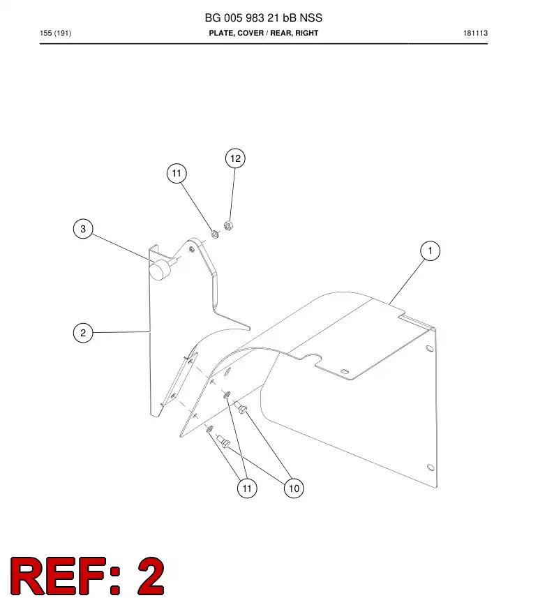 BG00593286b BG 005 932 86b Plate, Cover - Sandvik Technical Drawing