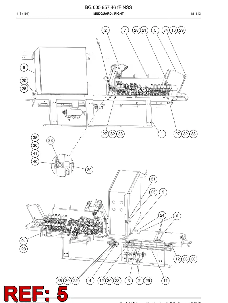 BG00599014b BG 005 990 14b Cover, Front - Sandvik Technical Drawing