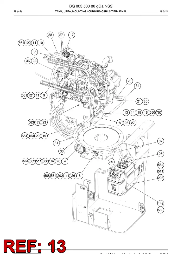BG00599461a BG 005 994 61a Clamp, Block - Sandvik Technical Drawing