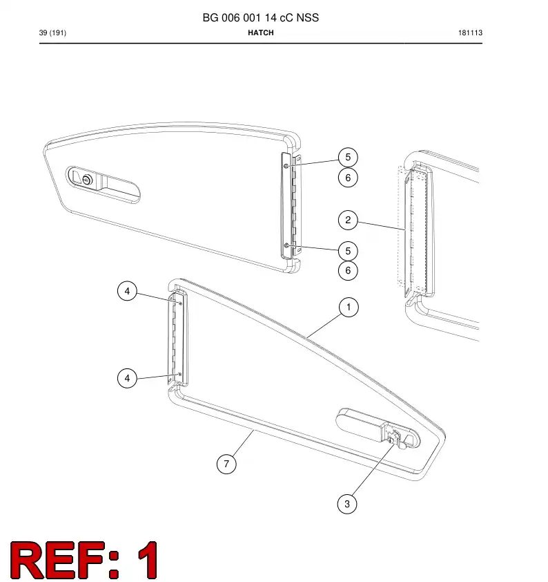 BG00600101b BG 006 001 01b Hatch - Sandvik Technical Drawing