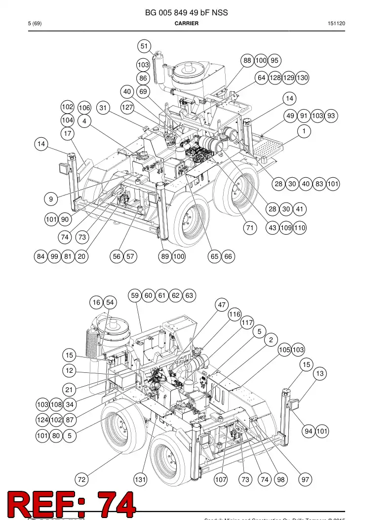 BG00600126a BG 006 001 26a Plate, Protective - Sandvik Technical Drawing