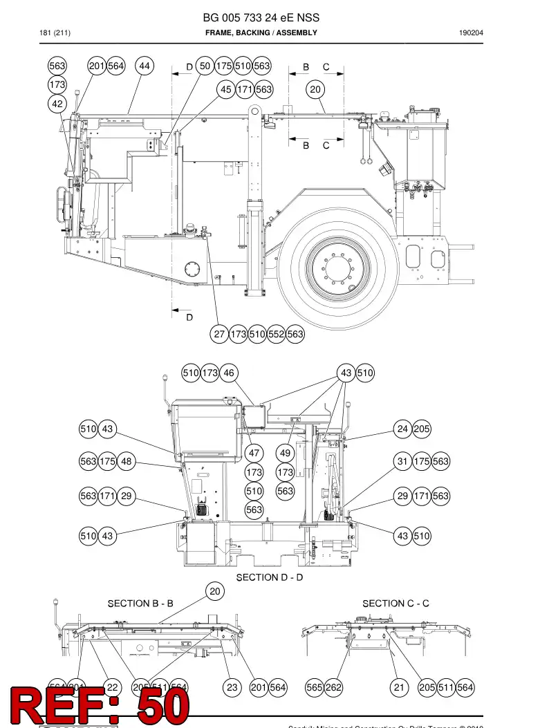 BG00600784b BG 006 007 84b Plate - Sandvik Technical Drawing