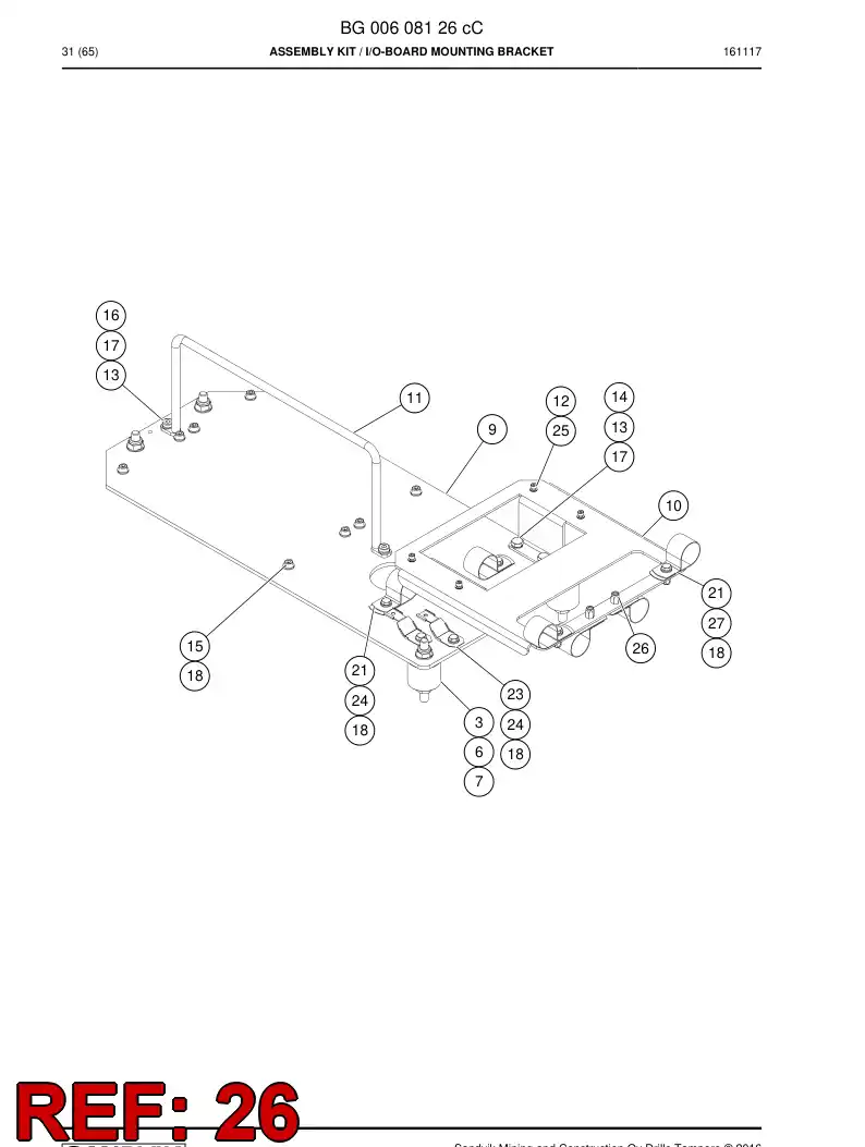 BG00601131a BG 006 011 31a Rivet nut - Sandvik Technical Drawing