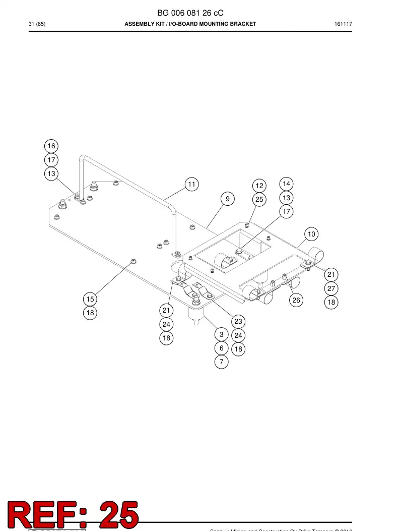 BG00601134a BG 006 011 34a Rivet nut - Sandvik Technical Drawing