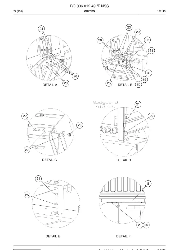 BG00601249f BG 006 012 49f Covers - Sandvik Technical Drawing
