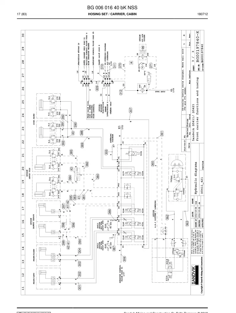 BG00601640b BG 006 016 40b Hosing Set - Sandvik Technical Drawing