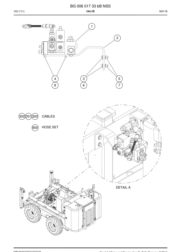 BG00601733b BG 006 017 33b Valve - Sandvik Technical Drawing