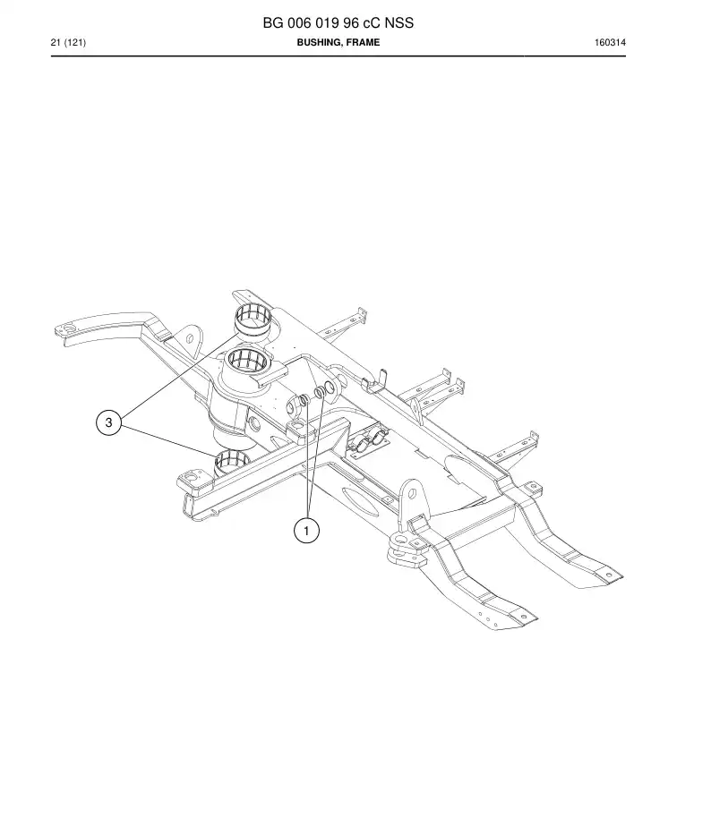 BG00601996c BG 006 019 96c Bushing, Frame - Sandvik Technical Drawing