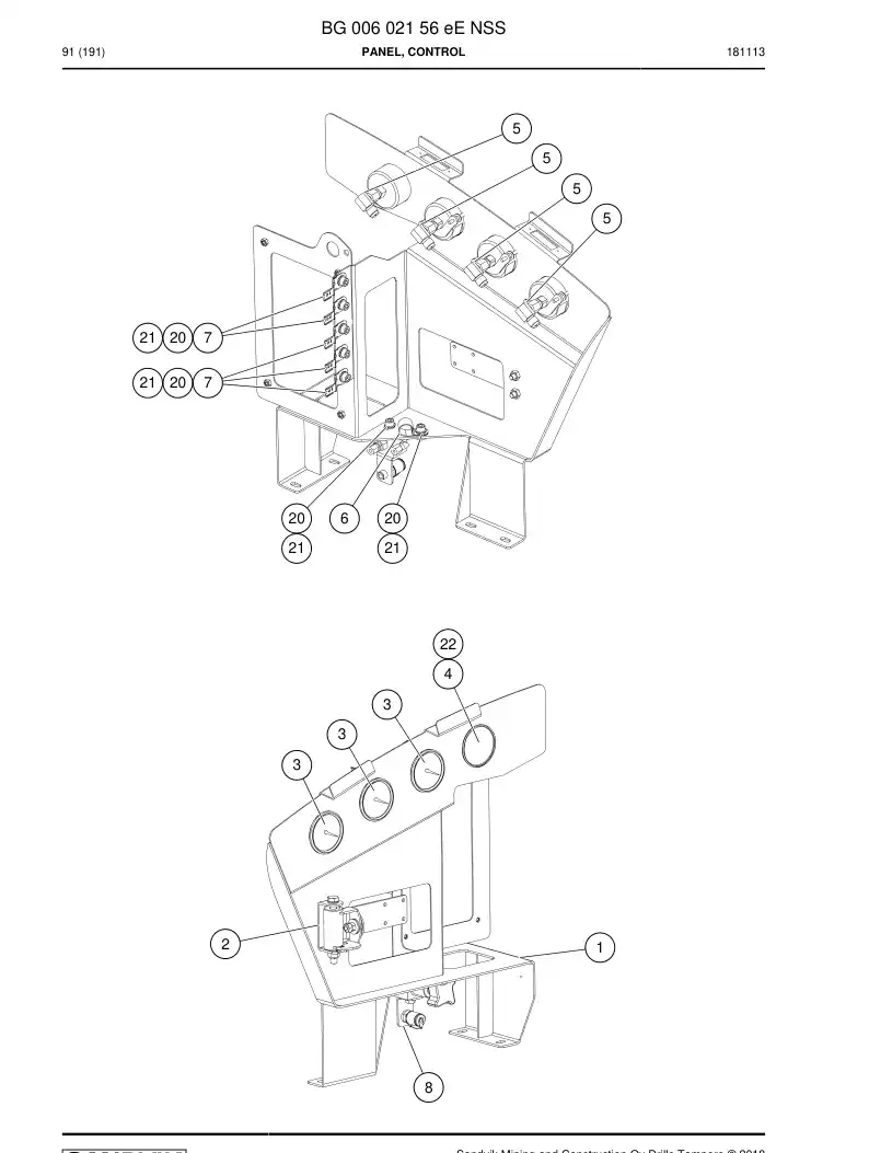 BG00602156e BG 006 021 56e PRING, CONTROL - Sandvik Technical Drawing