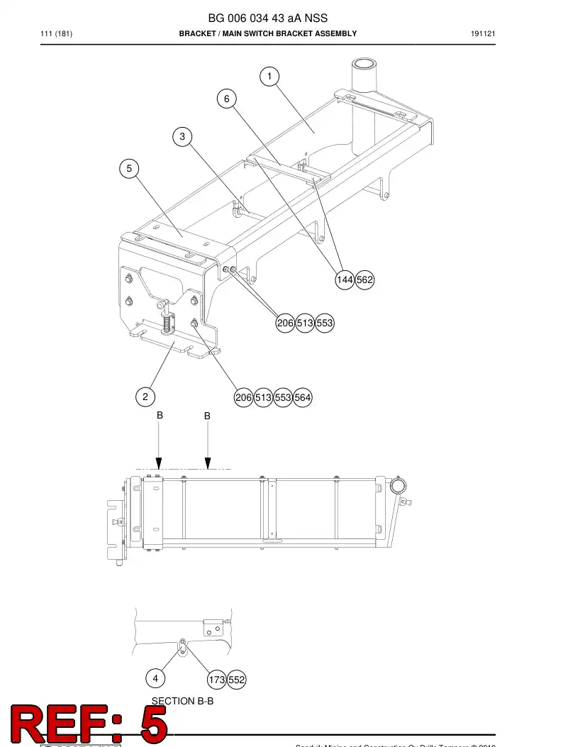 BG00602318a BG 006 023 18a Plate - Sandvik Technical Drawing