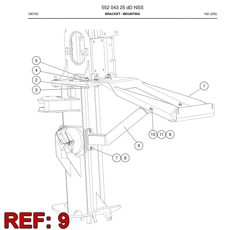 BG00603020a BG 006 030 20a Support - Sandvik Technical Drawing