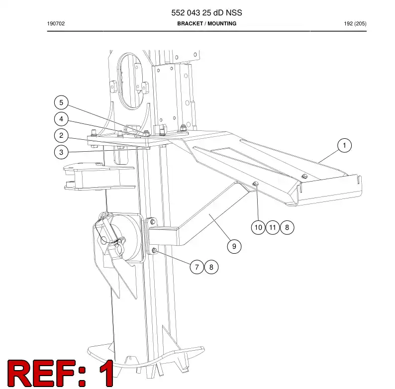 BG00605482a BG 006 054 82a Bracket - Sandvik Technical Drawing