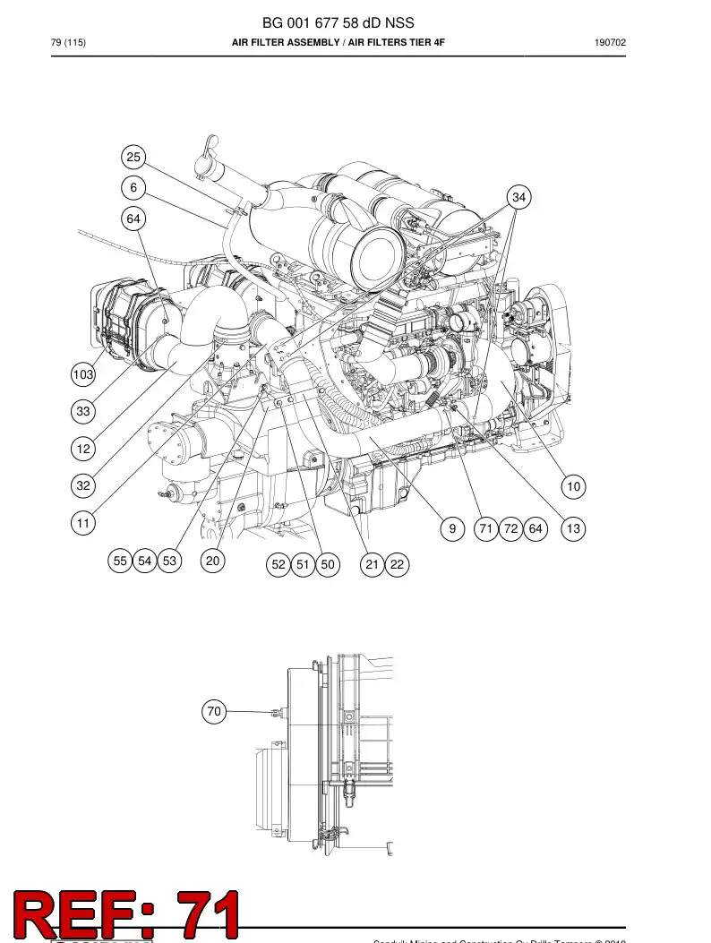 BG00605741a BG 006 057 41a Adapter - Sandvik Technical Drawing