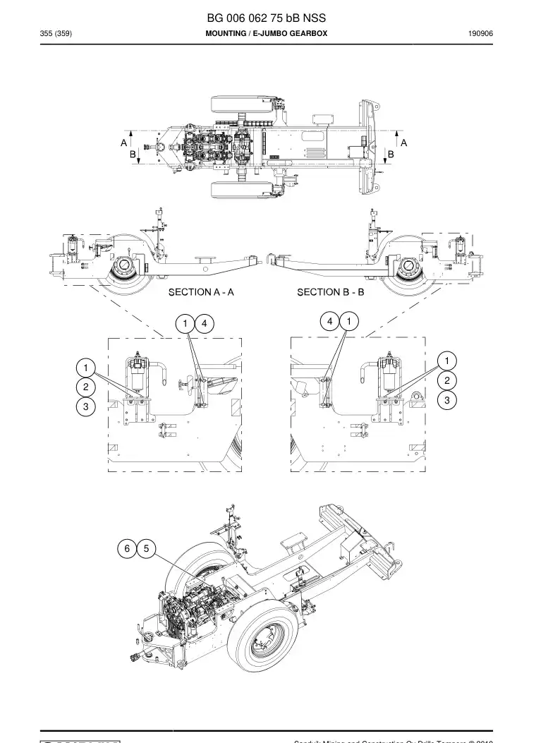 BG00606275b BG 006 062 75b Mounting - Sandvik Technical Drawing