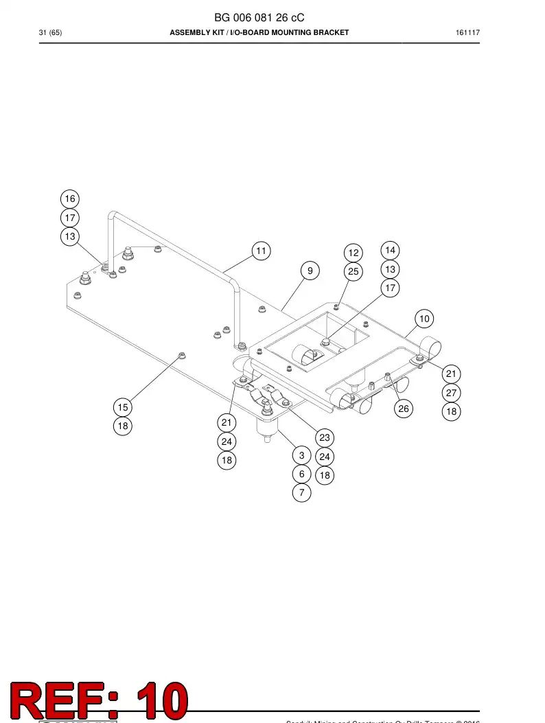BG00606393b BG 006 063 93b Plate - Sandvik Technical Drawing