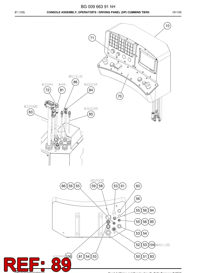 BG00606568a BG 006 065 68a Cable Assembly - Sandvik Technical Drawing
