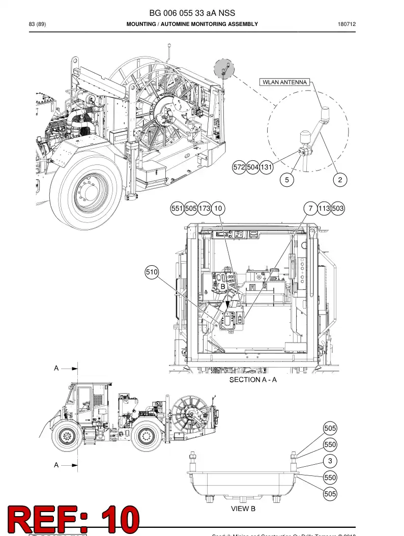 BG00606804a BG 006 068 04a Bracket - Sandvik Technical Drawing