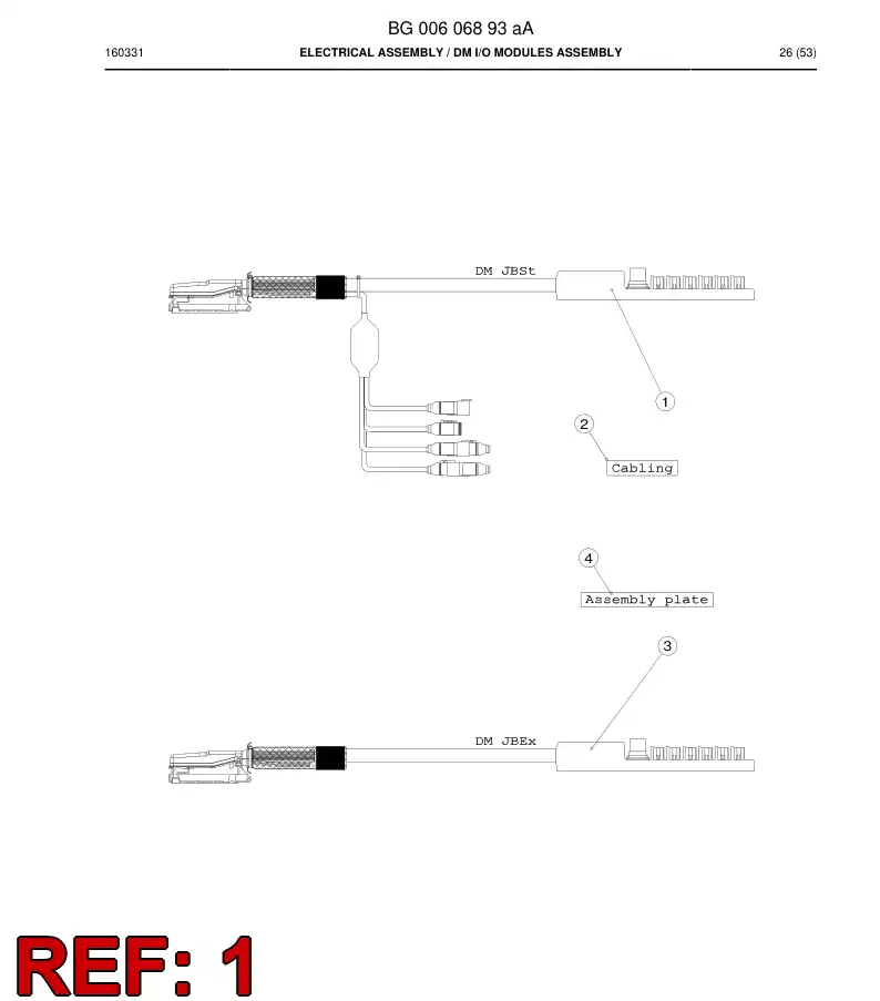BG00606904a BG 006 069 04a Cable Assembly - Sandvik Technical Drawing