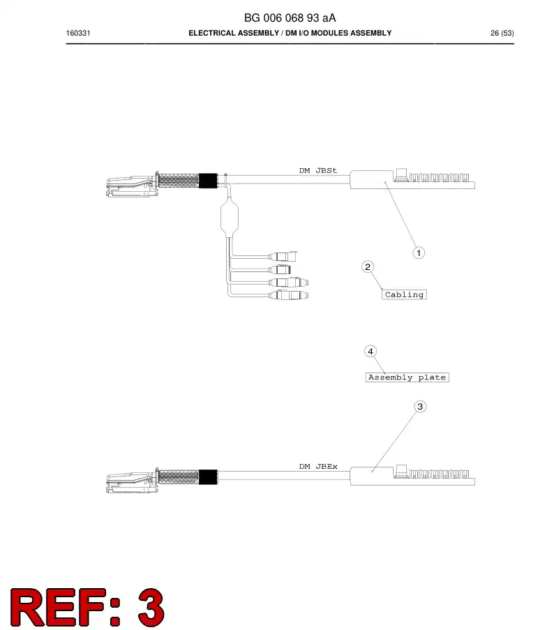 BG00606910a BG 006 069 10a Cable Assembly - Sandvik Technical Drawing