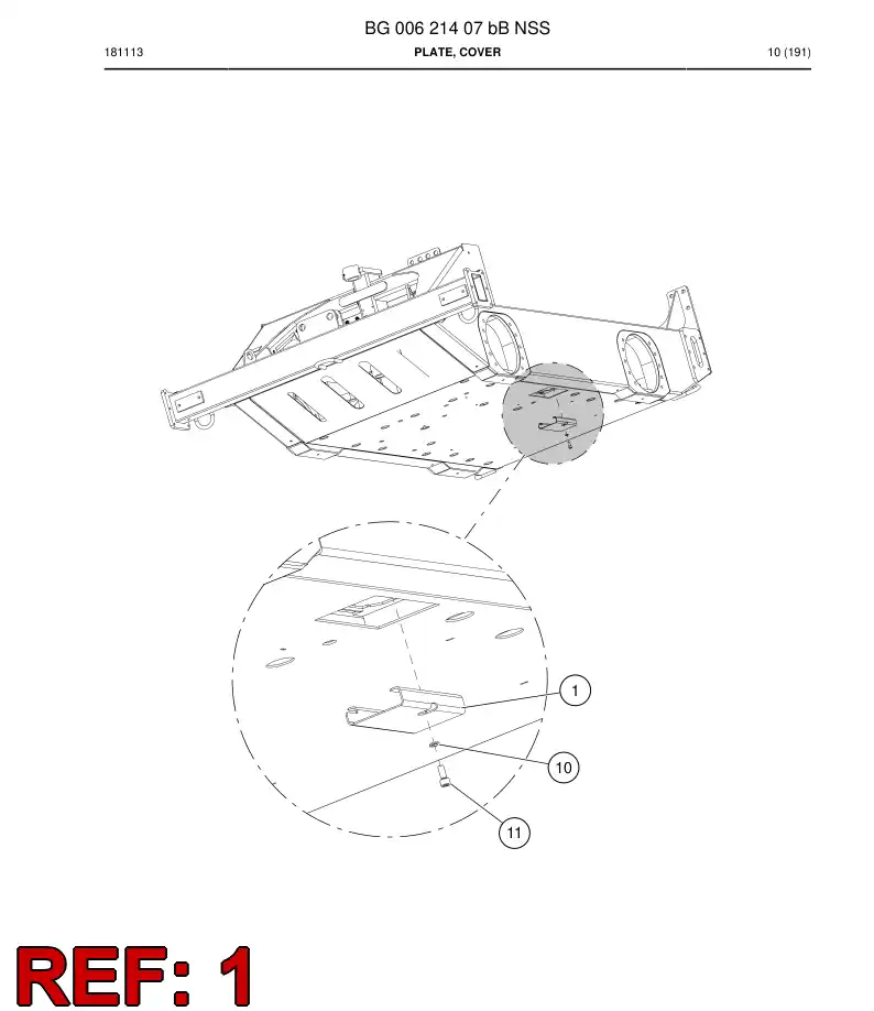 BG00607450b BG 006 074 50b Plate, Cover - Sandvik Technical Drawing
