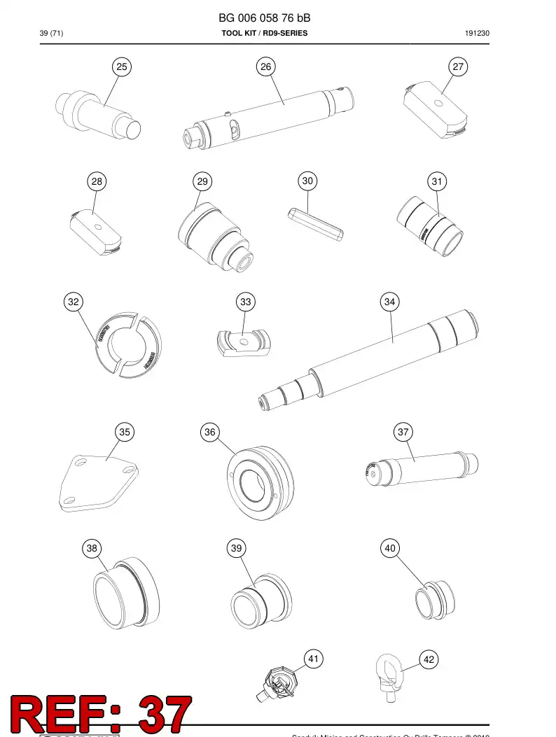 BG00608313a BG 006 083 13a Punch - Sandvik Technical Drawing