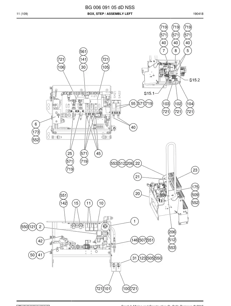 BG00609105d BG 006 091 05d Box, Step - Sandvik Technical Drawing