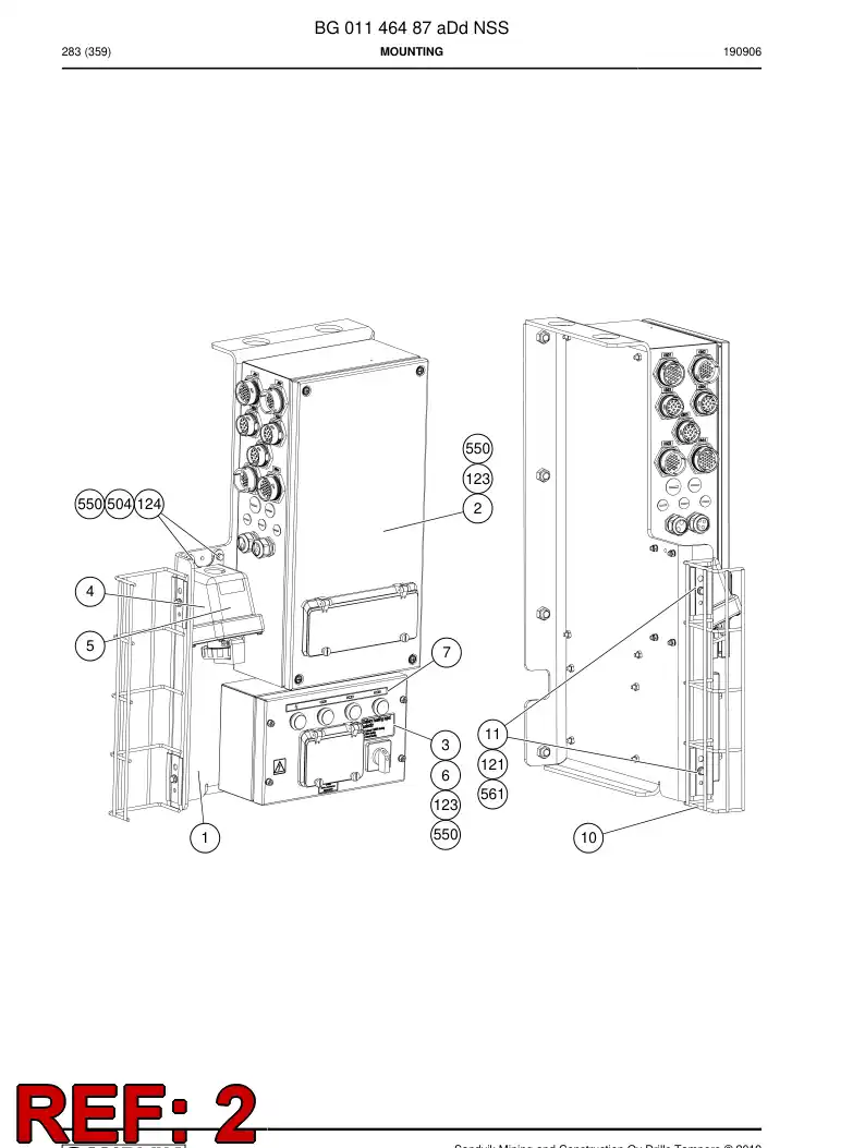 BG00610747b BG 006 107 47b Junction Box Assembly - Sandvik Technical Drawing